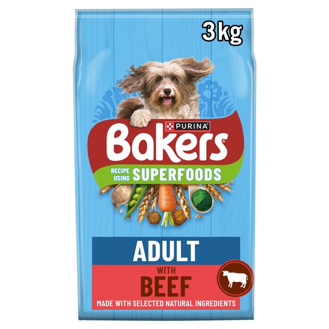 Bakers beef with vegetables dry dog food 3kg - British product
