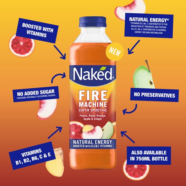 Naked Fire Machine smoothie 750ml, imported from the UK