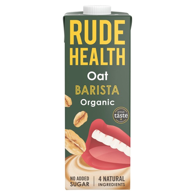 Rude Health organic oat barista drink 1L, imported from the UK