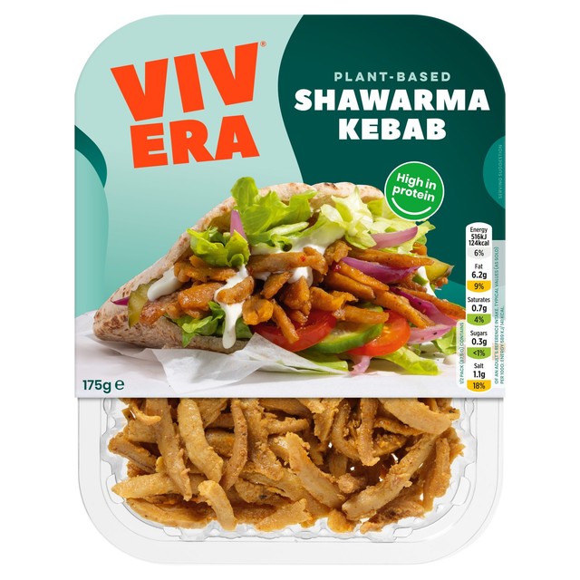 Vivera plant-based shawarma kebab strips 175g (British brand)