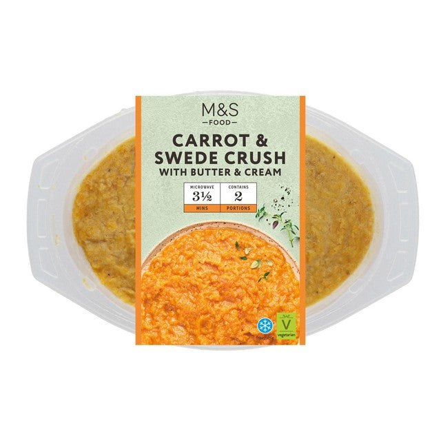 M&S Carrot & Swede Crush 300g, imported from the UK