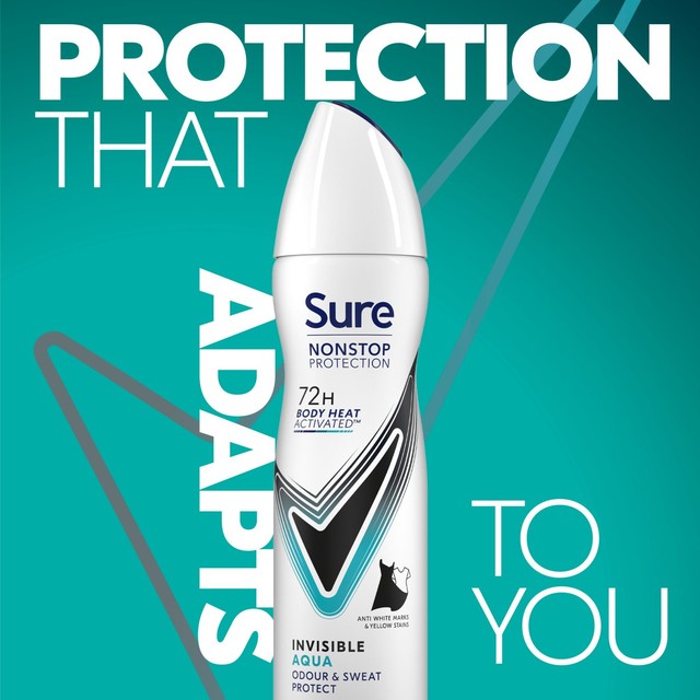 Sure Women Invisible Aqua Antiperspirant Deodorant 150ml (British brand)