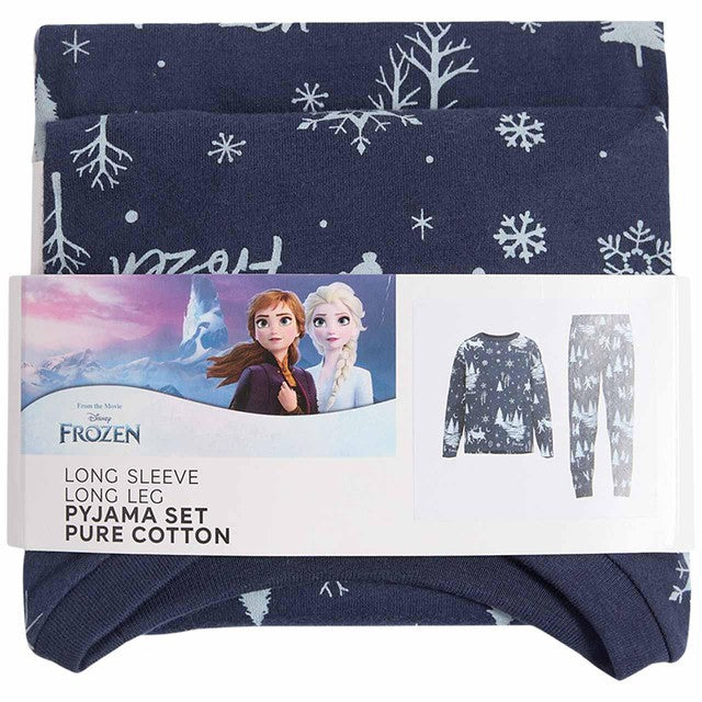 M&S Frozen children's pyjamas in navy for ages 3-4 years, imported from the UK