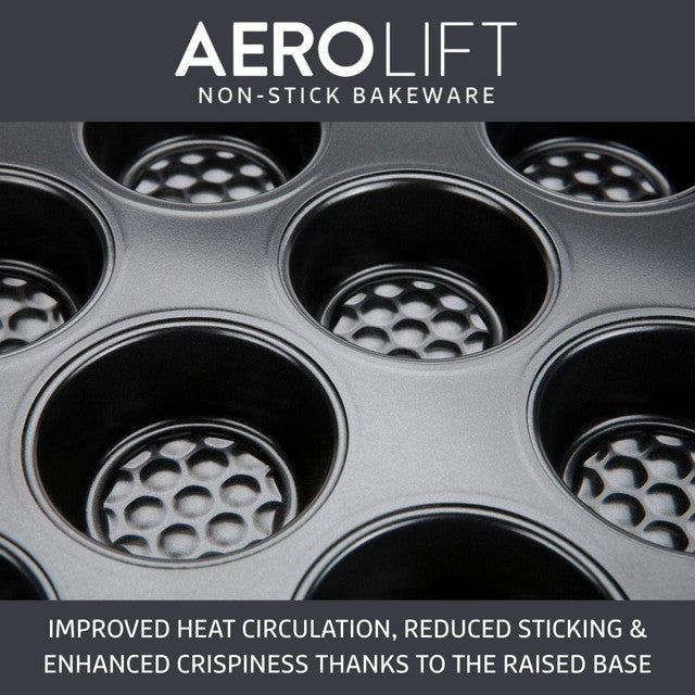 Prestige Aerolift Carbon Steel Muffin Tin 6 cup, imported from the UK