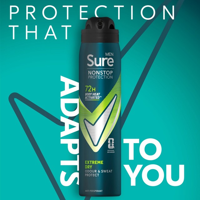 Sure Men Extreme Dry Anti-Perspirant Deodorant Spray 250ml (British brand)