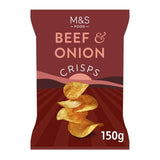 M&S Beef & Onion Crisps 150g, imported from the UK