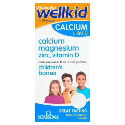 Vitabiotics Wellkid Orange Calcium Liquid for Children 4-12 Years 150ml