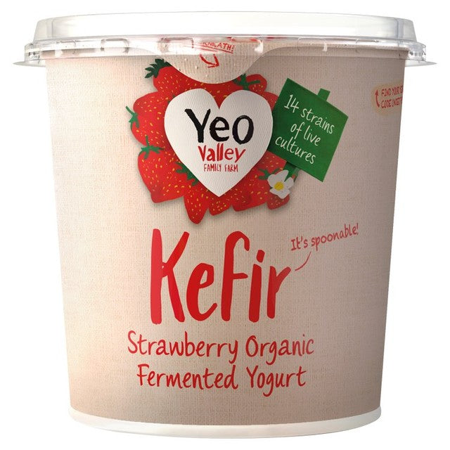 Yeo Valley organic kefir strawberry yoghurt 350g (British brand)