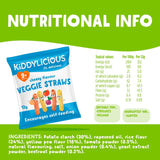 Kiddylicious cheesy flavoured veggie straws 12g, UK version