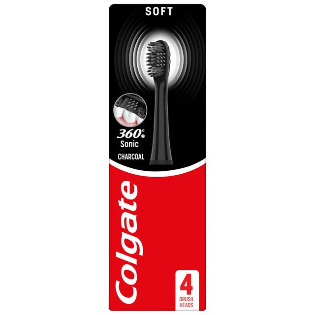 Colgate Charcoal Soft toothbrush heads pack of 4 - British product