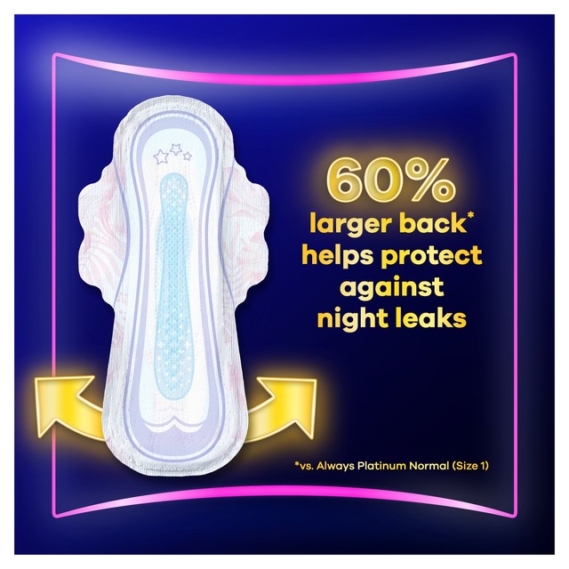 Always Platinum Secure Night sanitary towels with wings size 4 - British product