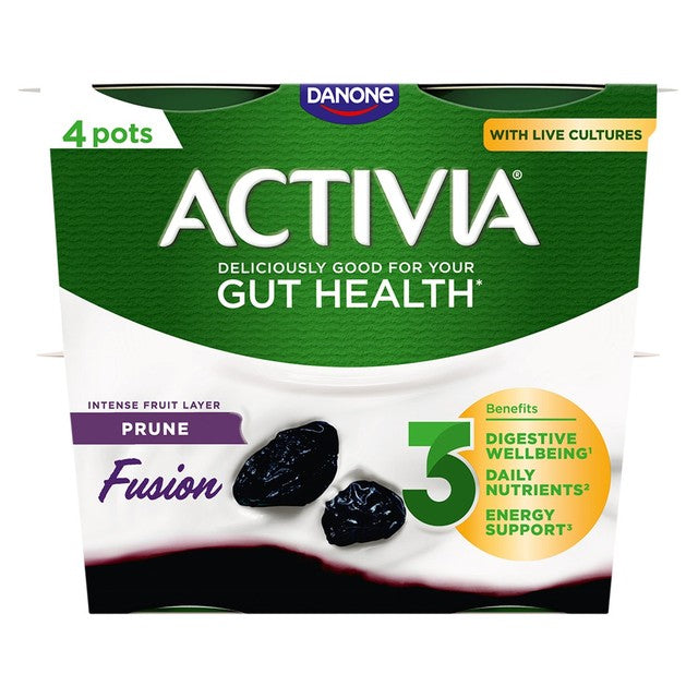 Activia prune yogurt multipack 4 x 120g - British product