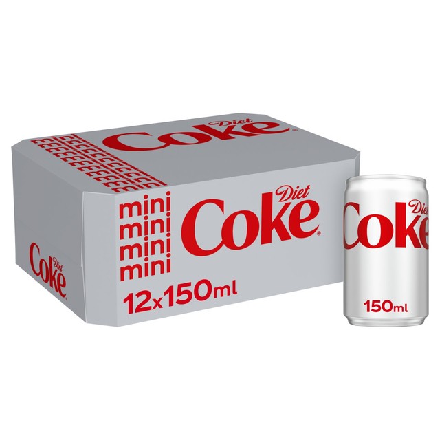 Coca-Cola Diet Coke soft drink 12 x 150ml multipack - British product