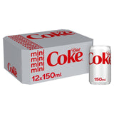 Coca-Cola Diet Coke soft drink 12 x 150ml multipack - British product