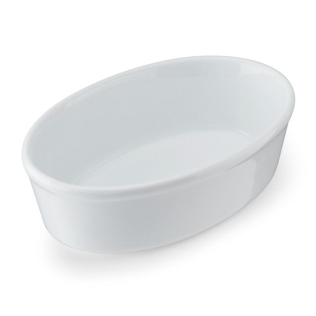 Mikasa Chalk Porcelain Oval Pie Dish 500ml, imported from the UK