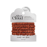 Silver Cloud 5 Auburn Skinny Satin Scrunchies