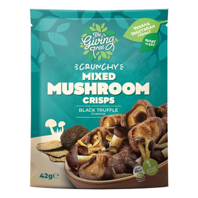 Giving Tree Vacuum Fried Mixed Mushrooms Black Truffle Snack 42g