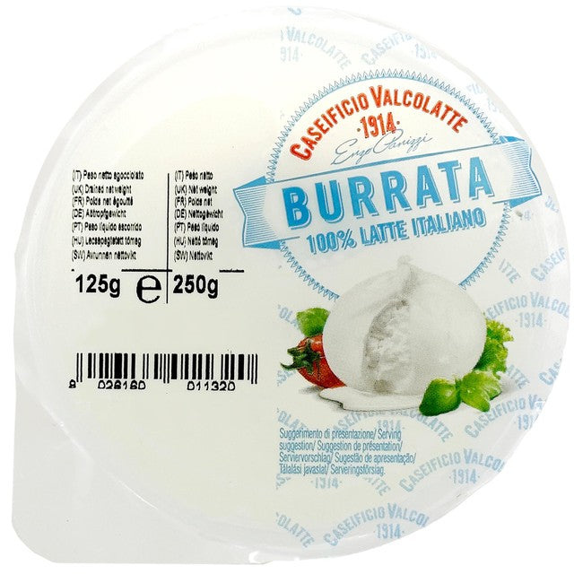 Valcolatte Burrata 125g (British brand)