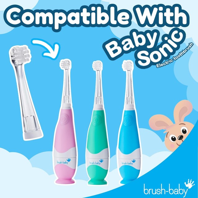 Brush Baby Babysonic replacement brush heads for 0-18 months - British product