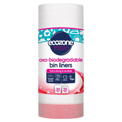 Ecozone Oxo-nedbrytbare søppelsekker 30L 20 stk
