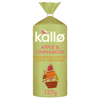 Kallo eple & kanel ris og mais kaker 127g