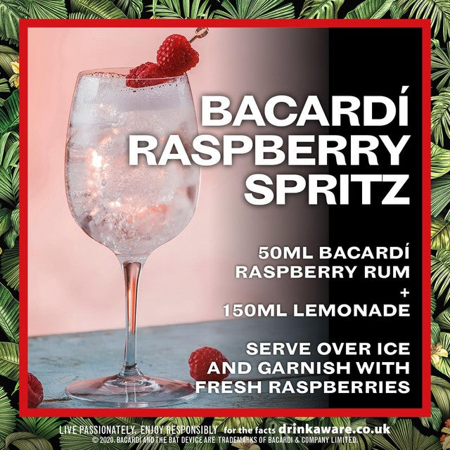 Bacardi raspberry rum 70cl - British product