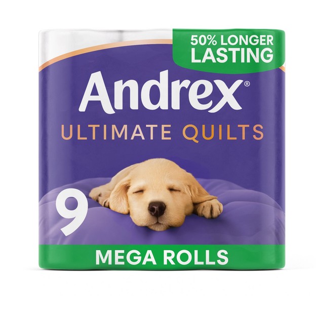 Andrex Ultimate Quilts Toilet Roll Mega Rolls 9 Pack - British product