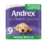 Andrex Ultimate Quilts Toilet Roll Mega Rolls 9 Pack - British product