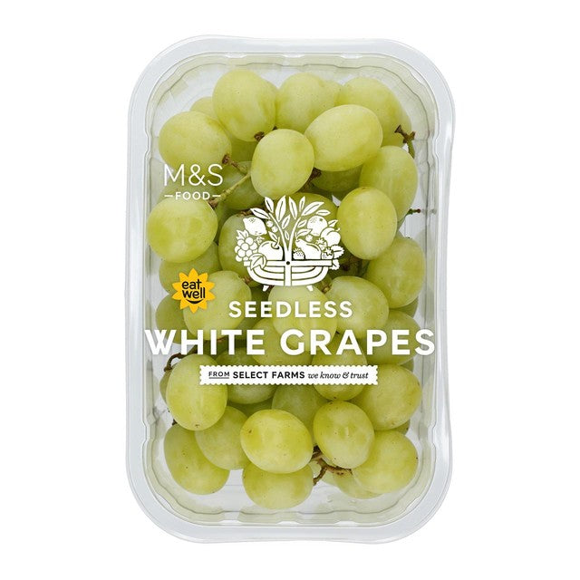 M&S seedless white grapes 500g, imported from the UK