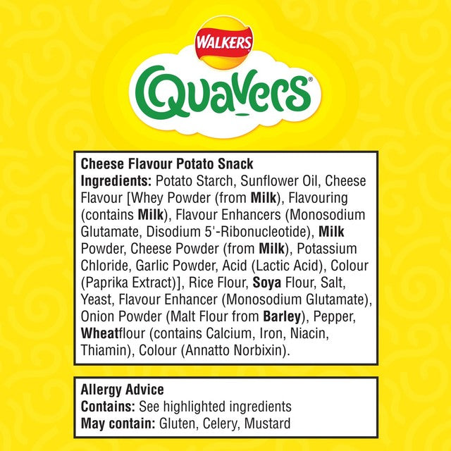 Walkers Quavers Cheese Snacks