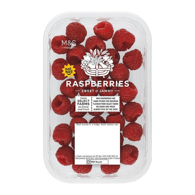 M&S Select Farms raspberries 150g, imported from the UK