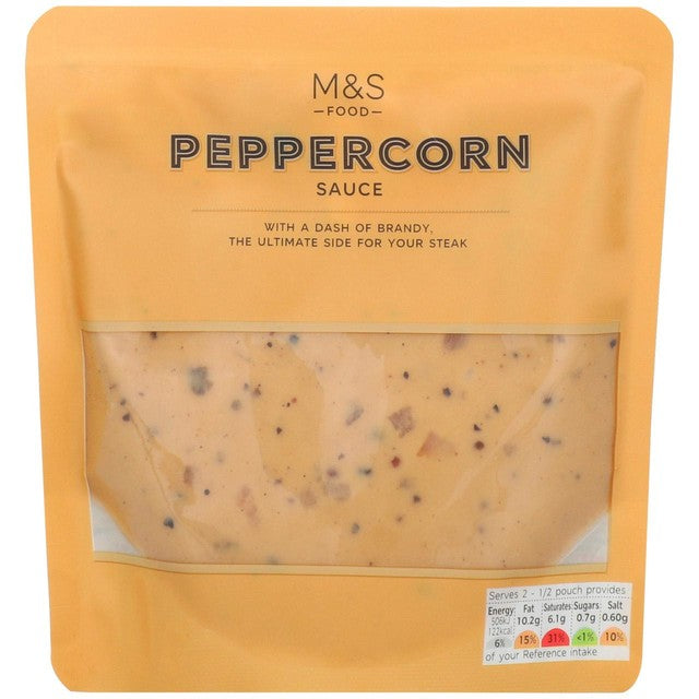 M&S peppercorn sauce 200g, imported from the UK