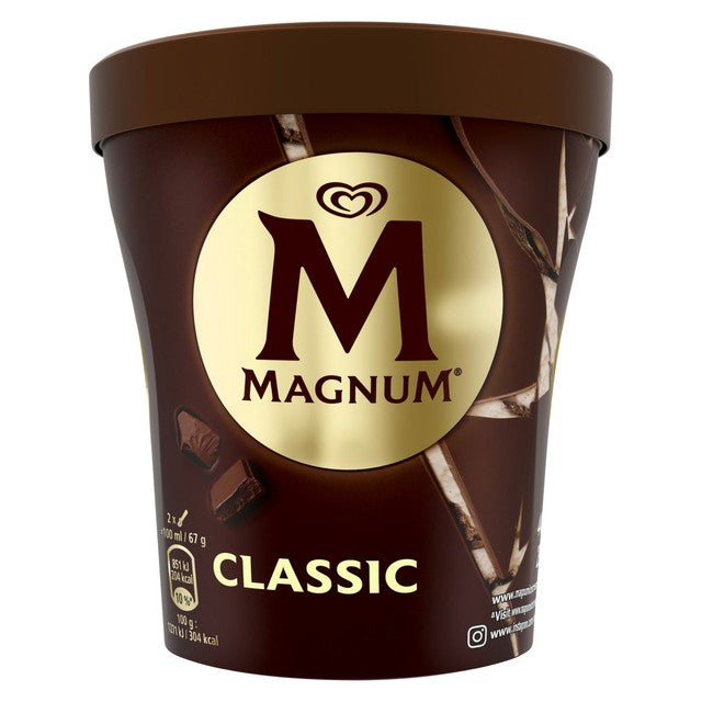 Magnum Classic ice cream tub 440ml, imported from the UK
