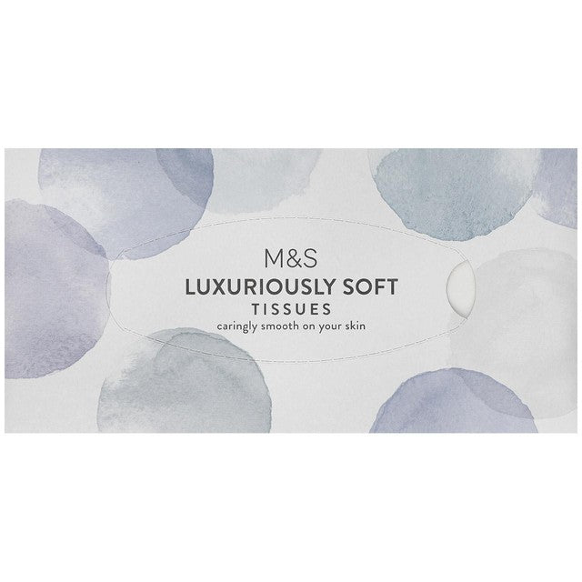 M&S white 3 ply lotioned tissues 80 sheets box, imported from the UK