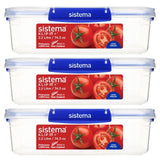 Sistema Klip It Plus food storage containers 3x2.2L (British brand)