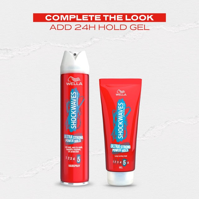 Shockwaves Ultra Strong Power Hold Hairspray 250ml (British brand)