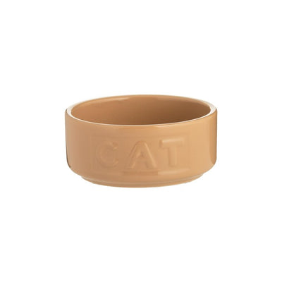 Heavy-Duty Stoneware Cat Bowl with 13cm Width and 400ml Capacity