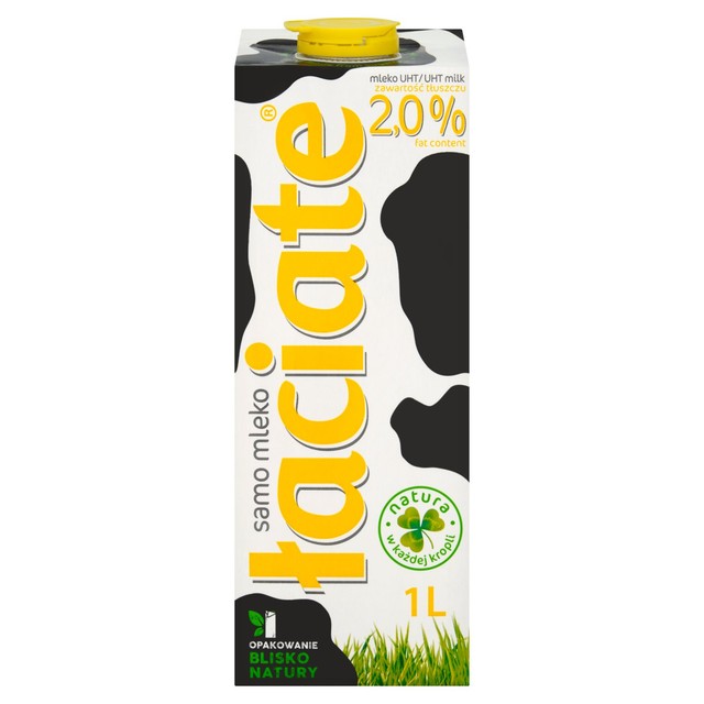 Mlekpol UHT Milk 2% reduced fat 1L, imported from the UK