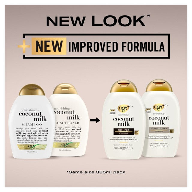 OGX Coconut Milk shampoo 385ml, imported from the UK