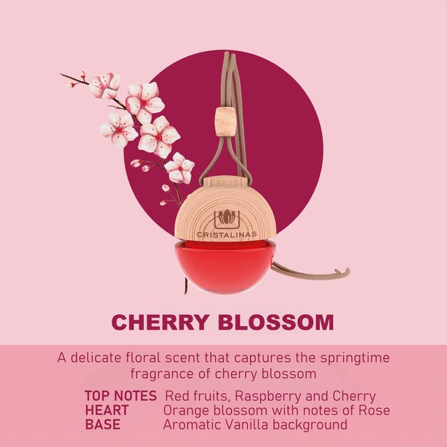 Cristalinas Car Air Freshener Cherry Blossom 6ml - British product