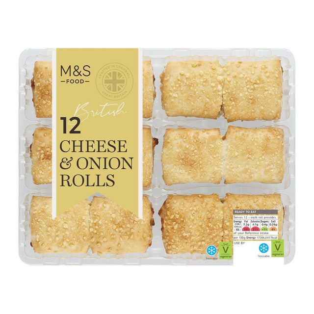 M&S cheese and onion pastry rolls 300g, imported from the UK