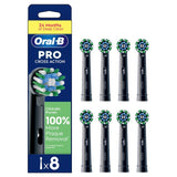 Oral-B Cross Action Black toothbrush heads 8 pack, imported from the UK