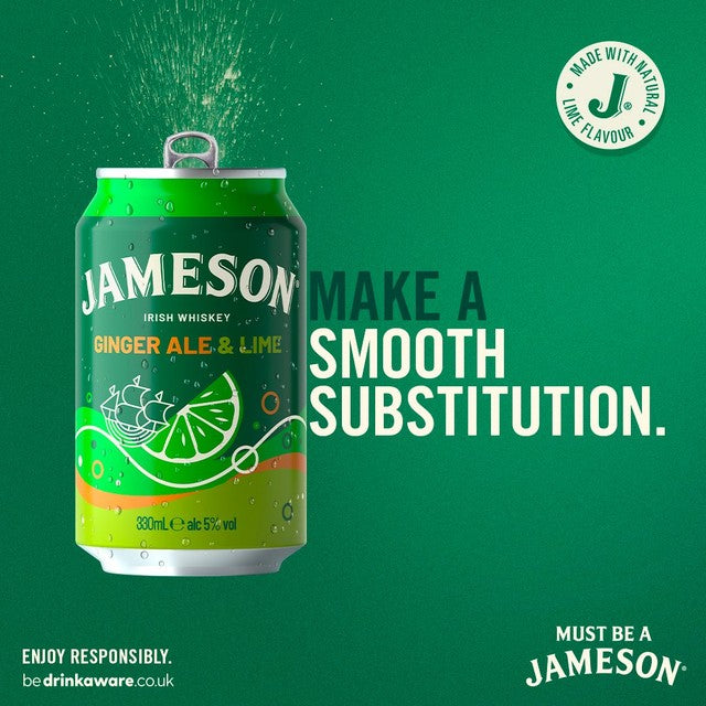 Jameson Ginger Ale and Lime canned cocktail 330ml, UK version