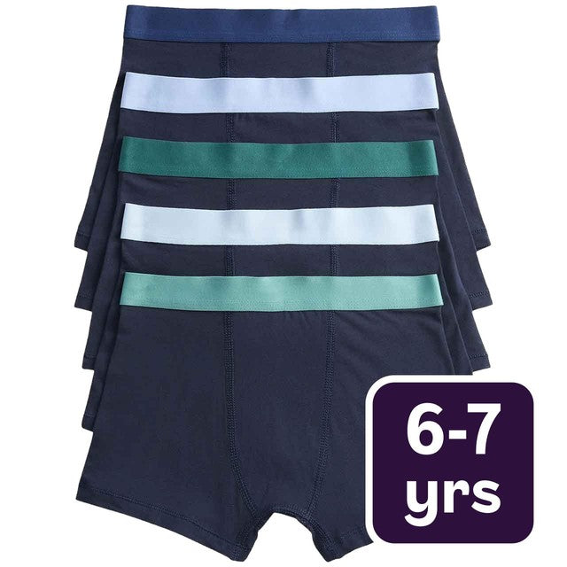 M&S boys Blue/Green Trunks Black Mix 6-7 Years, imported from the UK
