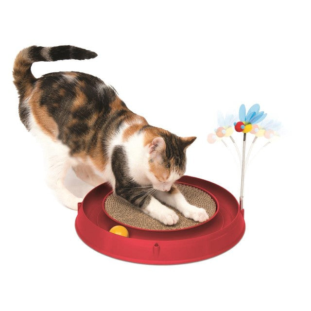 Catit Play Circuit Ball Red interactive cat toy - British product