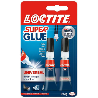 Loctite Super Glue Liquid Multi-Purpose Adhesive 2 x 3g Tubes