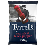 Tyrrell's sea salt and black pepper crisps 150g (British brand)