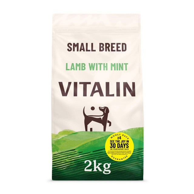 Vitalin lamb and mint dog food for small breeds 2kg (British brand)