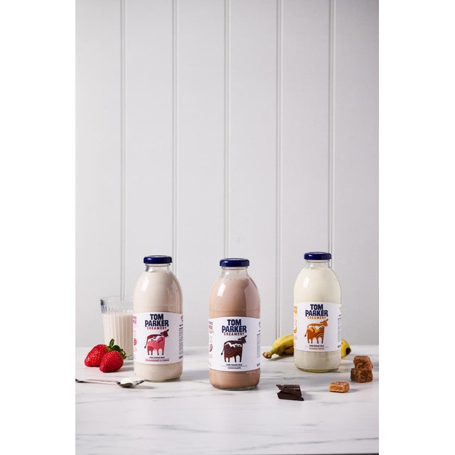 Tom Parker strawberries & cream flavoured milk 500ml (British brand)
