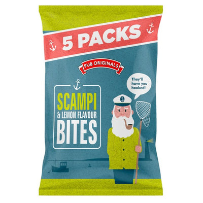 Pub Originals Scampi & Lemon Flavour Bites Snack Bites 5 x 13g